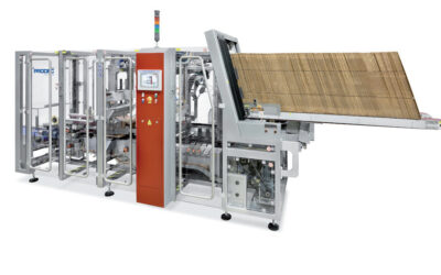 New application for the side casepacking of flexible packaging